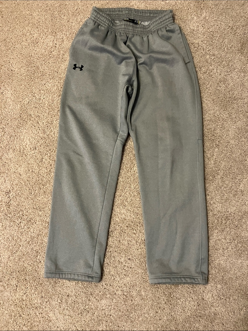 Under Armour Gray Men's Fleece Joggers with Logo
